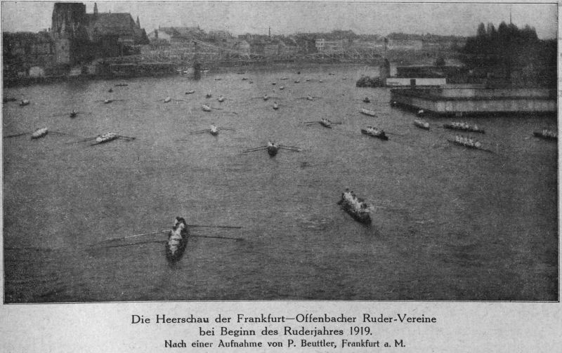1919 – Anrudern der Offenbacher und Frankfurter Vereine